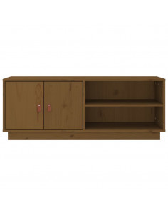 Mobile Porta TV Miele 105x34x40 cm in Legno Massello di Pino