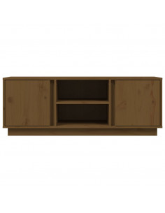 Mobile Porta TV Miele 110x35x40,5 cm in Legno Massello di Pino