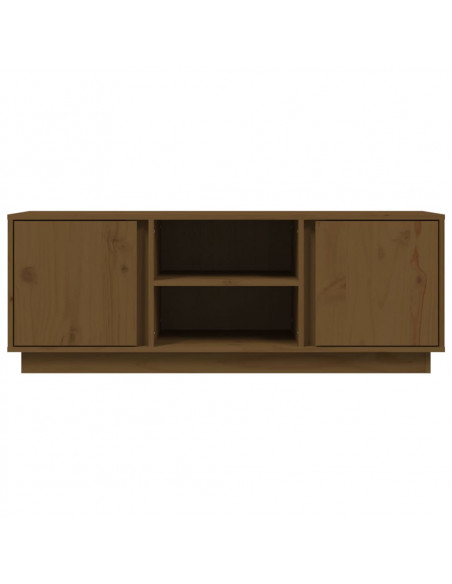 Mobile Porta TV Miele 110x35x40,5 cm in Legno Massello di Pino