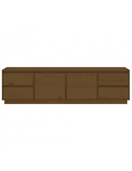 Mobile Porta TV Miele 176x37x47,5 cm in Legno Massello di Pino