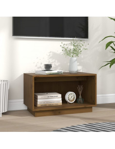 Mobile Porta TV Miele 60x35x35 cm in Legno Massello di Pino