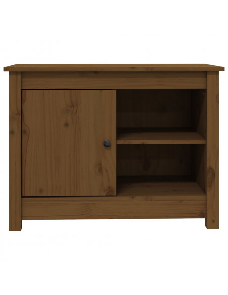 Mobile Porta TV Miele 70x36,5x52 cm in Legno Massello di Pino