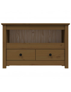 Mobile Porta TV Miele 79x35x52 cm in Legno Massello di Pino