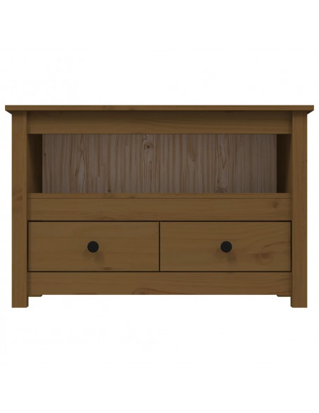 Mobile Porta TV Miele 79x35x52 cm in Legno Massello di Pino