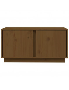 Mobile Porta TV Miele 80x35x40,5 cm in Legno Massello di Pino