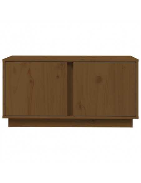 Mobile Porta TV Miele 80x35x40,5 cm in Legno Massello di Pino