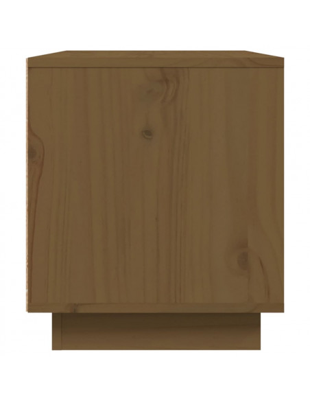 Mobile Porta TV Miele 80x35x40,5 cm in Legno Massello di Pino