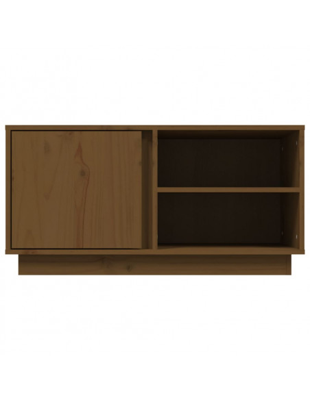 Mobile Porta TV Miele 80x35x40,5 cm in Legno Massello di Pino