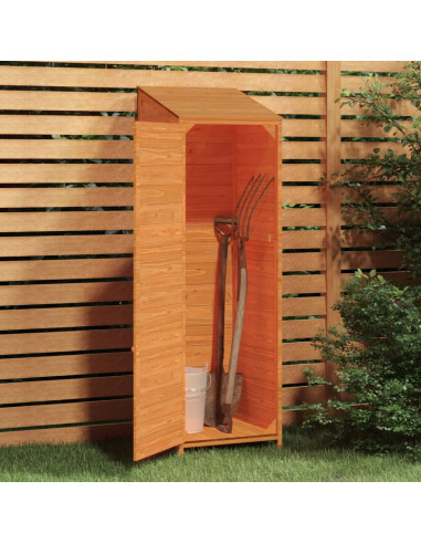 Capanno da Giardino Marrone 55x52x174,5 cm Legno Massello Abete