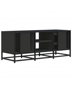 Mobile Porta TV Nero 100x35x41 cm in Truciolato e Metallo