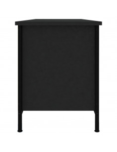 Mobile Porta TV Nero 102x35x45 cm in Legno Multistrato