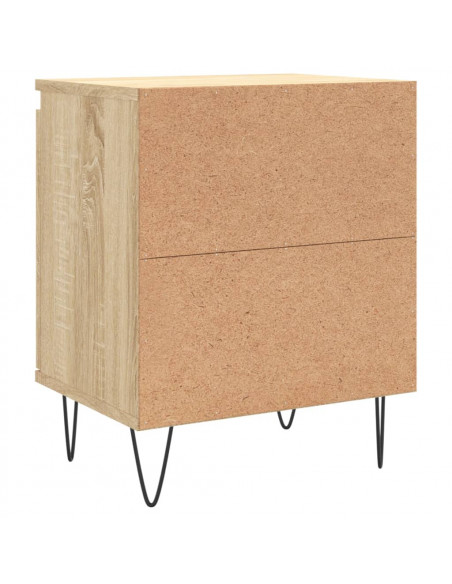 Comodini 2 pz Rovere Sonoma 40x30x50 cm in Legno Multistrato