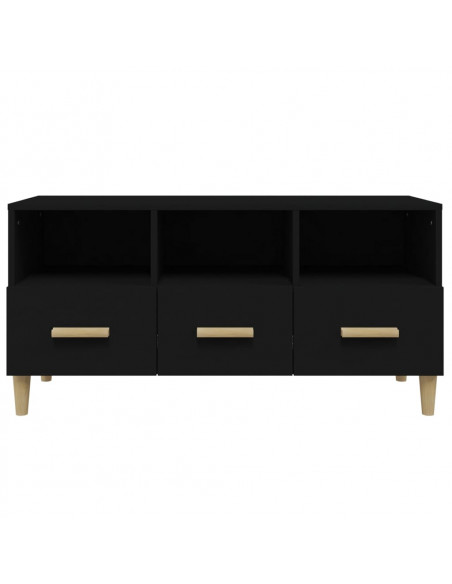 Mobile Porta TV Nero 102x36x50 cm in Legno Multistrato