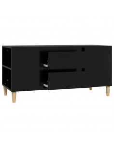 Mobile Porta TV Nero 102x44,5x50 cm in Legno Multistrato