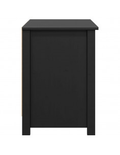 Mobile Porta TV Nero 103x36,5x52 cm in Legno Massello di Pino