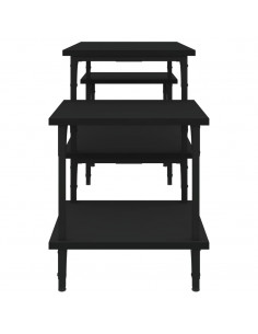 Mobile Porta TV Nero 117x35x52 cm in Legno Multistrato