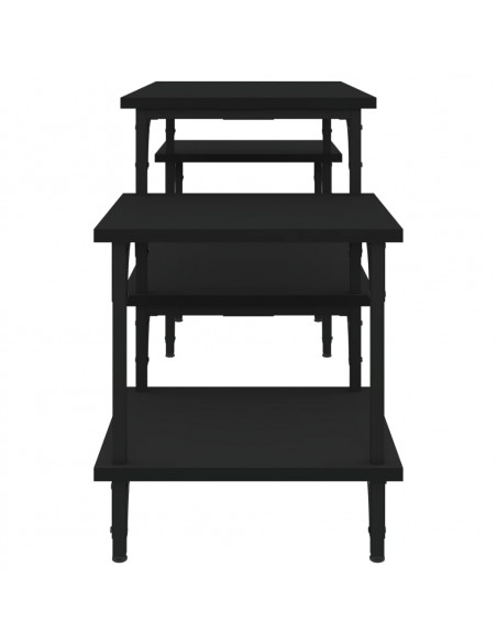 Mobile Porta TV Nero 117x35x52 cm in Legno Multistrato