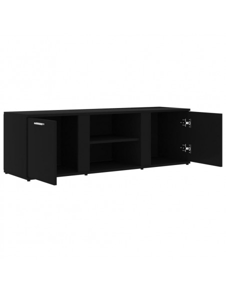 Mobile Porta TV Nero 120x34x37 cm in Legno Multistrato