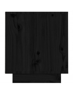 Mobile Porta TV Nero 140x35x40 cm in Legno Massello di Pino