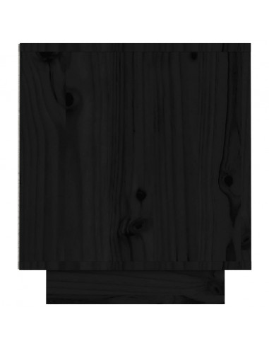 Mobile Porta TV Nero 140x35x40 cm in Legno Massello di Pino