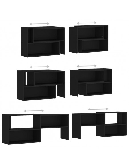 Mobile Porta TV Nero 149x30x52 cm in Legno Multistrato