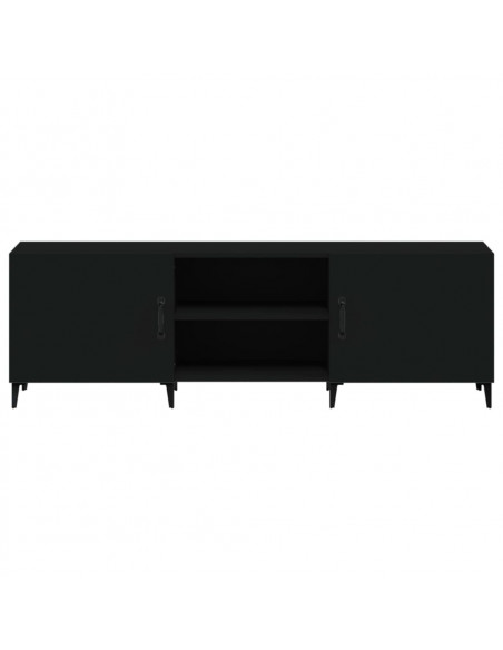 Mobile Porta TV Nero 150x30x50 cm in Legno Multistrato
