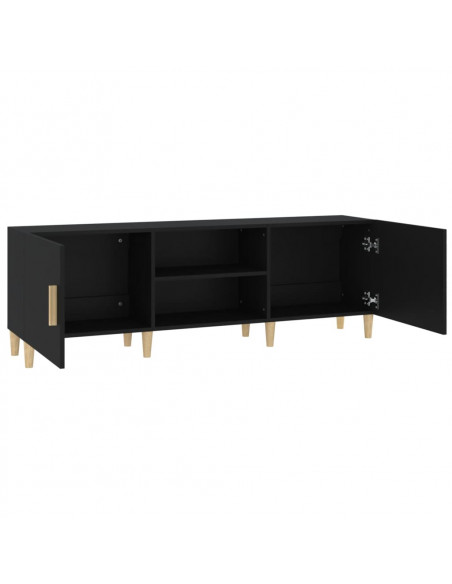 Mobile Porta TV Nero 150x30x50 cm in Legno Multistrato