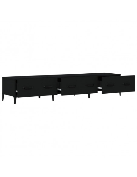 Mobile Porta TV Nero 150x34,5x30 cm in Legno Multistrato