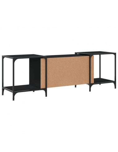 Mobile Porta TV Nero 153x37x50 cm in Legno Multistrato
