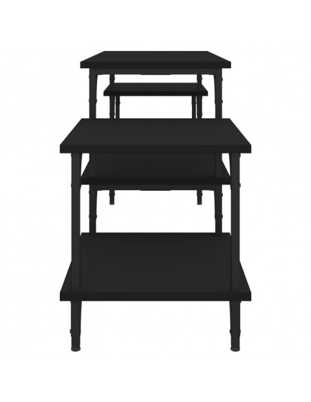 Mobile Porta TV Nero 157x35x52 cm in Legno Multistrato