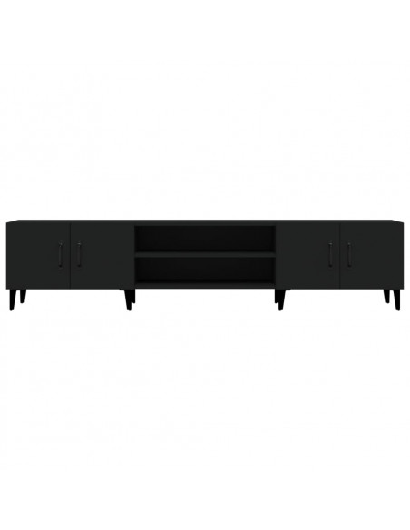 Mobile Porta TV Nero 180x31,5x40 cm in Legno Multistrato