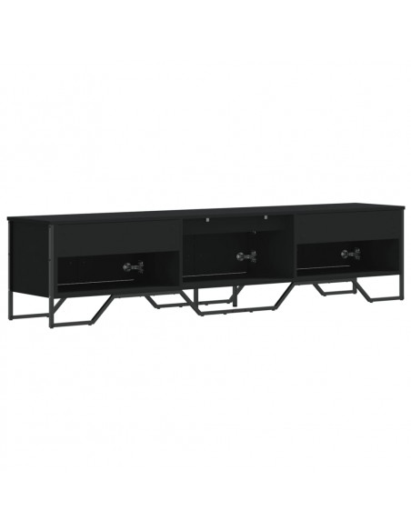Mobile Porta TV Nero 180x34x41 cm in Legno Multistrato