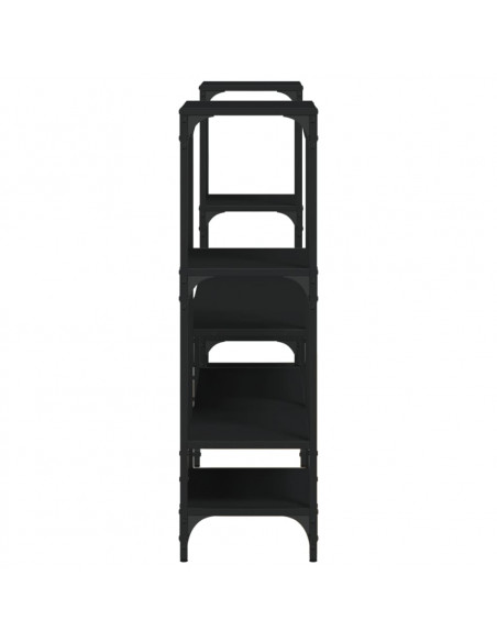 Mobile Porta TV Nero 206,5x28,5x95 cm in Legno Multistrato