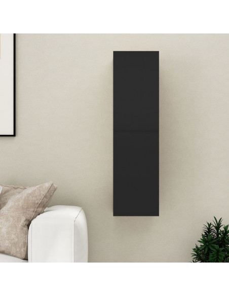 Mobile Porta TV Nero 30,5x30x110 cm in Legno Multistrato