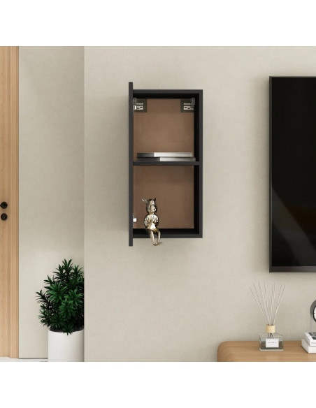 Mobile Porta TV Nero 30,5x30x60 cm in Legno Multistrato