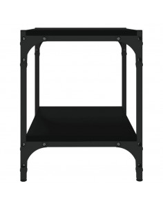 Mobile Porta TV Nero 40x33x41 cm in Legno Multistrato e Acciaio