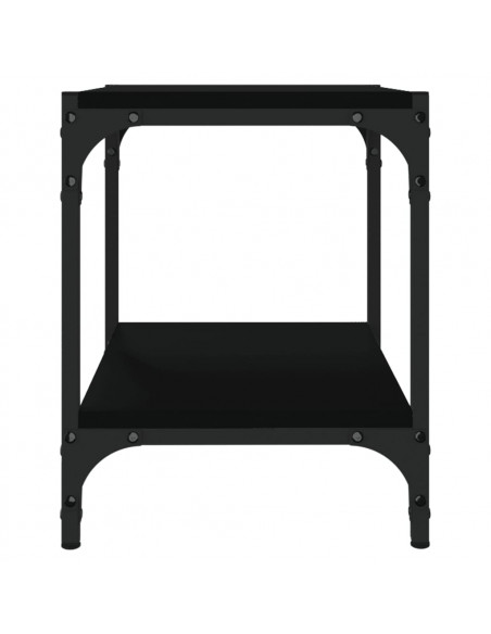 Mobile Porta TV Nero 40x33x41 cm in Legno Multistrato e Acciaio