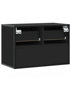 Mobile Porta TV Nero 60x31x39,5cm in Truciolato e Metallo