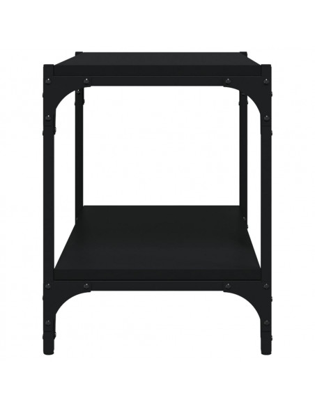 Mobile Porta TV Nero 60x33x41 cm in Legno Multistrato e Acciaio