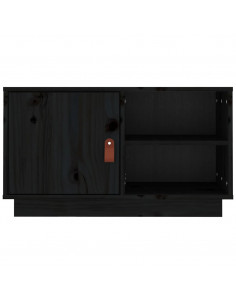Mobile Porta TV Nero 70x34x40 cm in Legno Massello di Pino