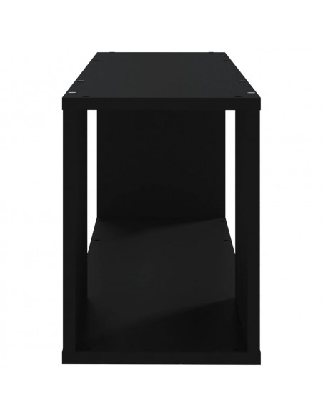 Mobile Porta TV Nero 80x24x32 cm in Truciolato