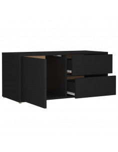 Mobile Porta TV Nero 80x34x36 cm in Legno Multistrato