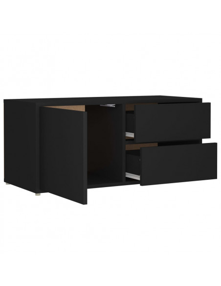 Mobile Porta TV Nero 80x34x36 cm in Legno Multistrato