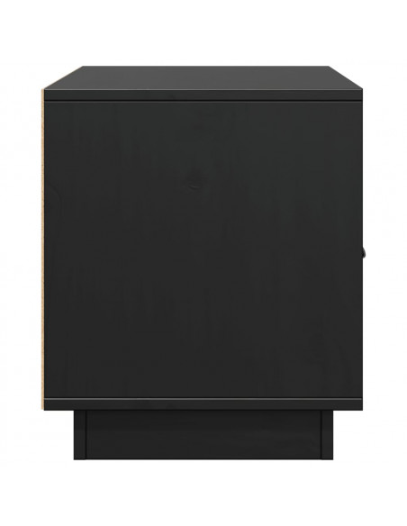 Mobile Porta TV Nero 80x34x40 cm in Legno Massello di Pino