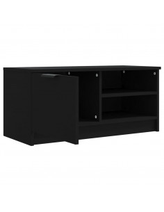 Mobile Porta TV Nero 80x35x36,5 cm in Legno Multistrato