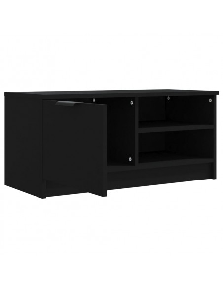Mobile Porta TV Nero 80x35x36,5 cm in Legno Multistrato