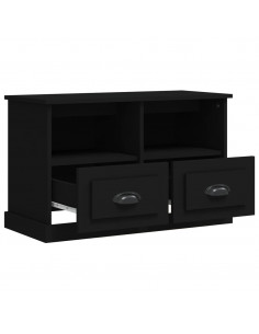 Mobile Porta TV Nero 80x35x50 cm in Legno Multistrato