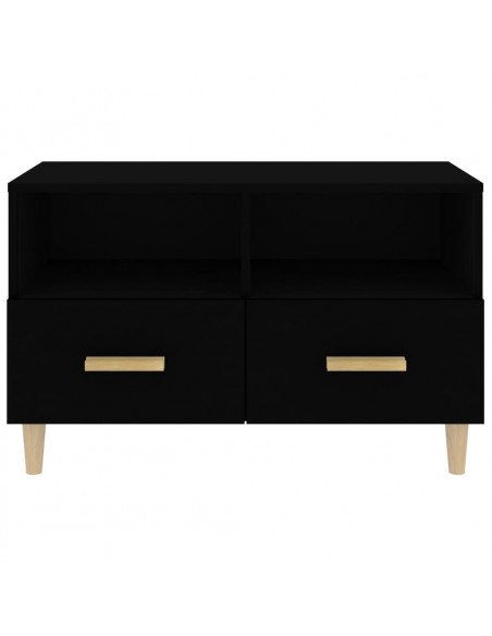 Mobile Porta TV Nero 80x36x50 cm in Legno Multistrato
