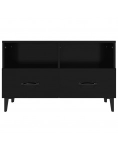 Mobile Porta TV Nero 80x36x50 cm in Legno Multistrato