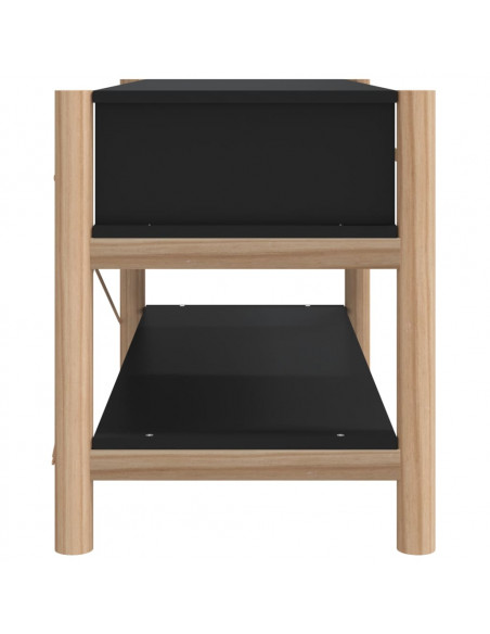 Mobile Porta TV Nero 82x38x45 cm in Legno Multistrato